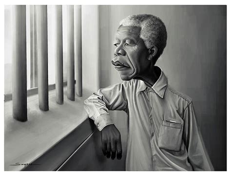 Mandela By Lucas Somariva Caricature 2d Cgsociety Caricature