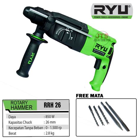 Ryu Hammer Drill Mm Mesin Bor Bobok Tembok Beton Mesin Bor Rotary