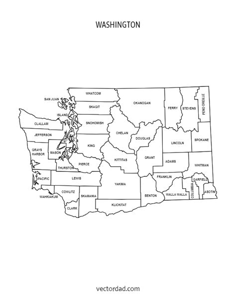 Washington County Map: Editable & Printable State County Maps