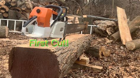 Ms Alaskan Chain Saw Mill First Cut On Maple Hard Wood Log Future