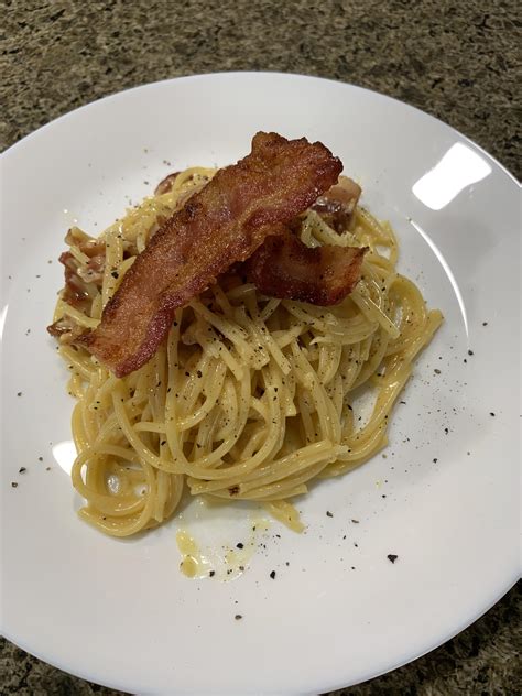 [homemade] Pecorino Romano Bacon Carbonara R Food