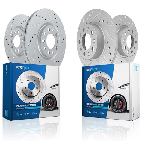 Jeep Renegade Rear Drilled And Slotted Brake Rotors Pair