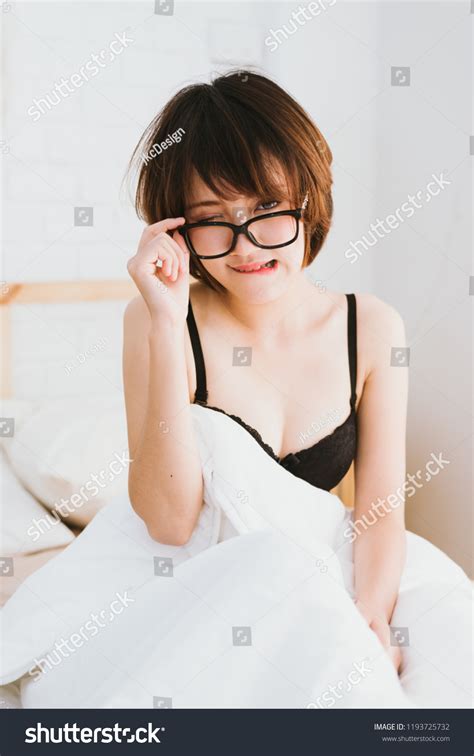 Beautiful Sexy Woman Black Lingerie Lying Stock Photo Edit Now 1193725732