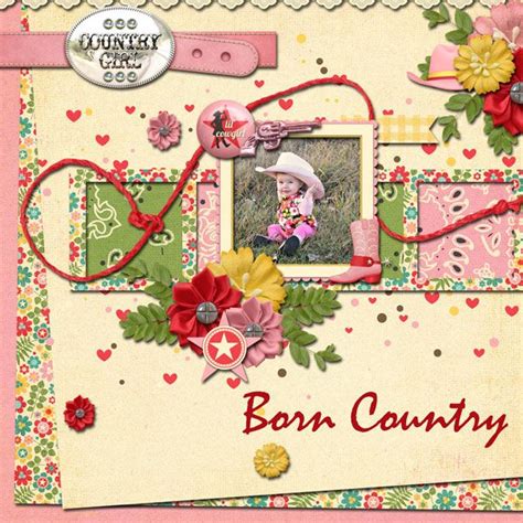 Layout Using {yeehaw Cowgirl} Digital Scrapbook Kit By Kristin Aagard