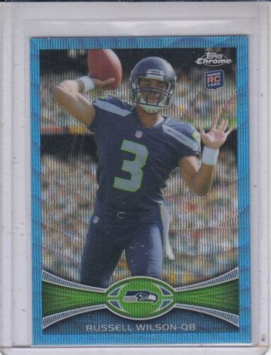 RUSSELL WILSON 2012 Topps Chrome Blue Wave Refractor BW40 RC Seahawks