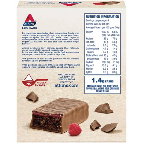 Atkins Advantage Chocolate Raspberry 5x30g The Australian Products