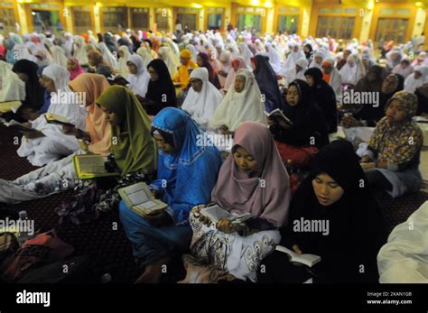 Muslims Read The Quran On The Night Of Shab E Barat Nisfu Syaban At