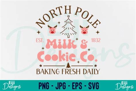 North Pole Milk And Cookie Co SVG Afbeelding Door EIJI Designs