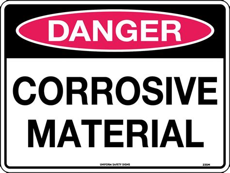 Danger Corrosive Material | Danger Signs | USS