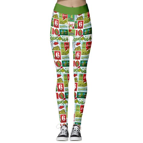 Fuwaxung Christmas Grinch Grinch 3D Digital Print Tight Feet Ladies ...