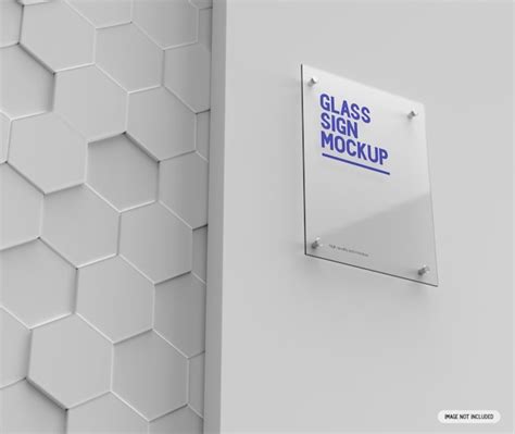 Premium Psd Glass Sign Mockup