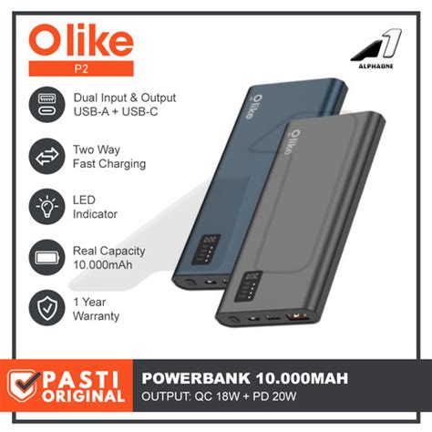 Promo Olike P Powerbank Mah A Dual Port Usb Type C Fast