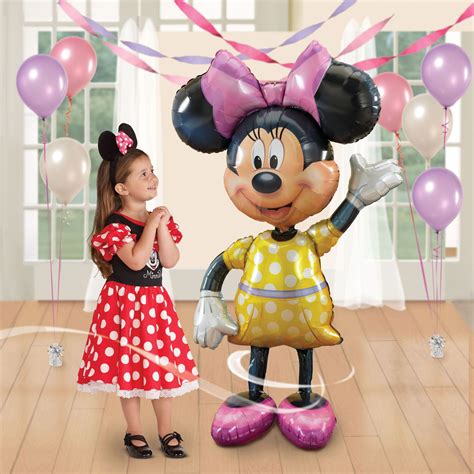 Huge Disney Minnie Mickey Mouse Airwalker Foil Helium Balloon Life