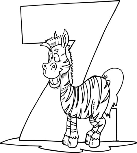 Cartoon Zebra Coloring Pages at GetDrawings | Free download