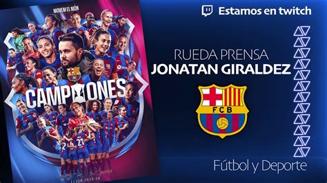 El FC Barcelona femenino campeón de Liga Rueda de prensa Jonatan