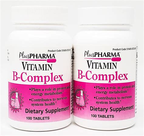 Plus Pharma Vitamin B Complex Tablets Ct Pack Exp Date