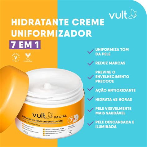 Hidratante Creme Uniformizador Facial 100g Vult