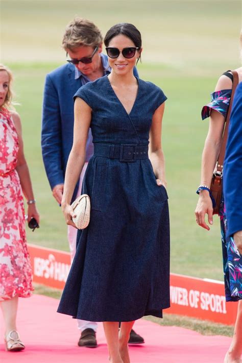 Meghan Markle Polo Dress Duchess Of Sussex Accessorises With Bargain Clutch Ok Magazine