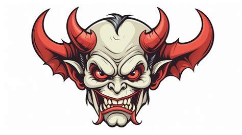 A cartoon drawing of a devil with horns and horns | Premium AI-generated image