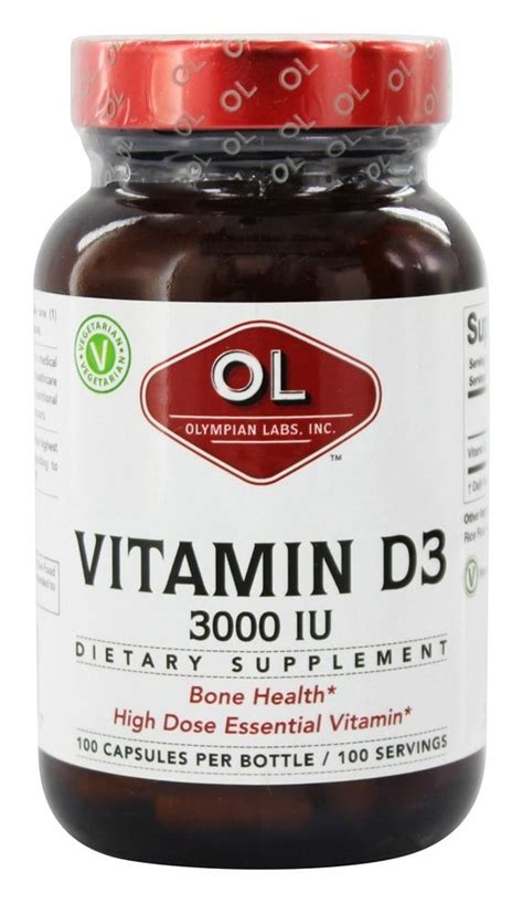 Olympian Labs Vitamin D3 3000 Iu 100 Capsules