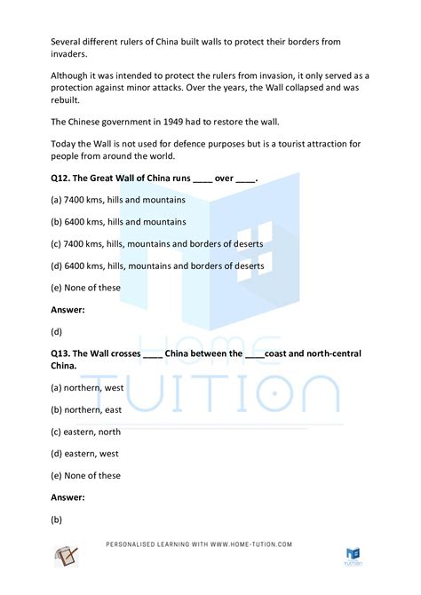 Cbse Worksheet For Class 4 English Comprehensions Free Pdf Home Tution