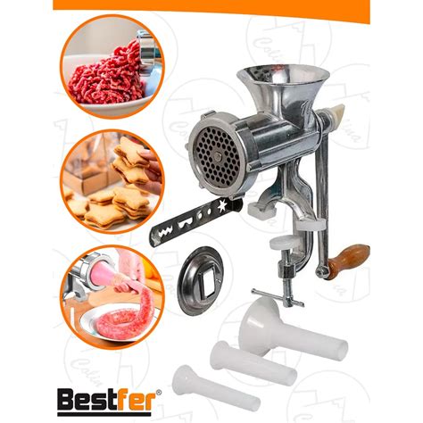 Maquina Caseira De Moer Carne - Moedor De Carne Manual N10 Máquina De Moer Faz Linguiça Artesanal ...
