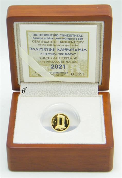 Griechenland Euro Gedenkm Nze Gold Naxos Pp Eurofischer