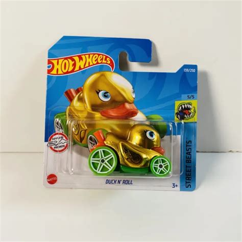 HOT WHEELS 2022 Treasure Hunt Duck N Roll Street Beasts 5 5 Gold 139 250 13 15