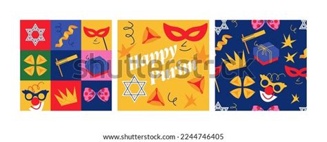 Vector Set Backgrounds Carnival Symbols Traditional Stock Vector (Royalty Free) 2244746405 ...