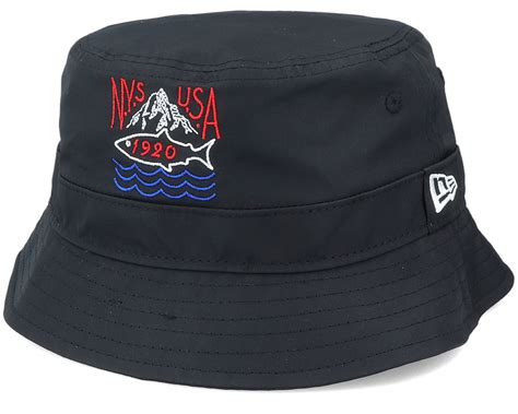 Outdoors Explorer Black Bucket New Era Hats Hatstore Co Uk