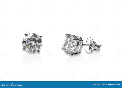 Beautiful Diamond Stud Earrings Stock Photo Image Of Gold Beautiful