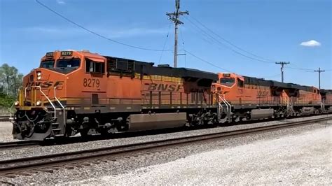 Bnsf High Speed Westbound Double Stack Train Youtube