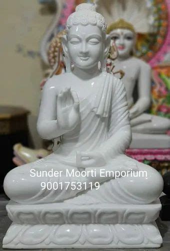 Jaipurcrafts White Marble Gautam Buddha Statue Sizedimension 24inch