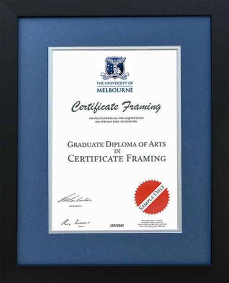 Certificate Frame For A Monash University Degree Graduation