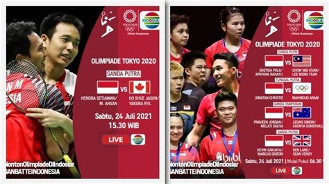 Jadwal Pertandingan Bulu Tangkis Indonesia Di Olimpiade Tokyo 2020