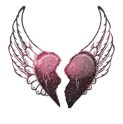 Heart Broken Wings Angel Wings And Feet - Clip Art Library