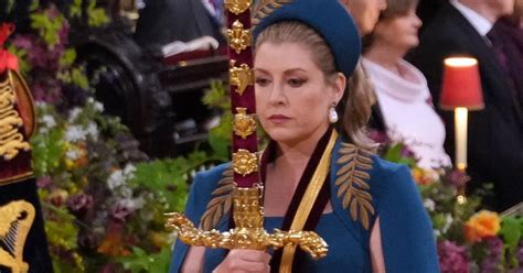 Penny Mordaunt Wields Huge Naked Sword At Coronation After Weeks Of Preparation Mirror Online