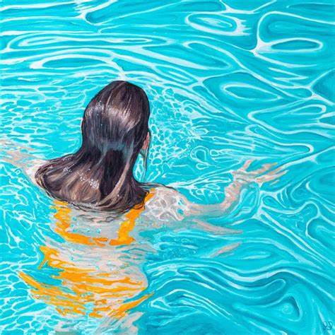 Swimming Pool Painting - 191 For Sale on 1stDibs | pool water painting ...