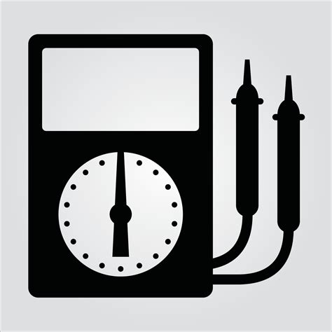 Isolated Glyph Amperemeter Icon Electricity Scalable Vector Graphic