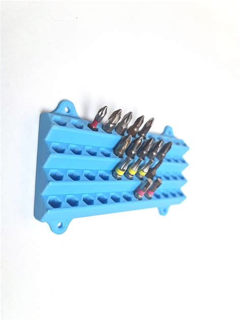 Drill Bit Organizer Screwdriver 14 Bit Wall Holder 3d Etsy