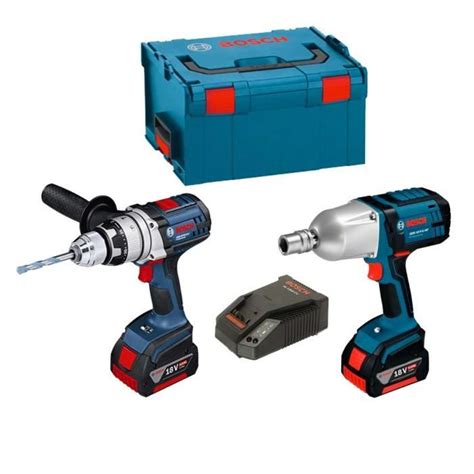 Kit Bosch GSB 18 VE 2 LI GDS 18 V LI HT 2x4 0Ah Cdiscount Bricolage