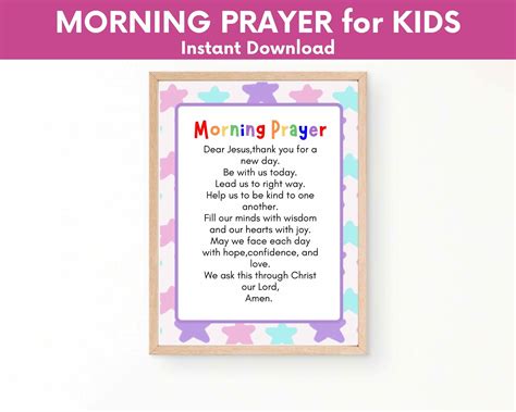 Daily Morning Prayer for Kids,back to School Christian Classroom Prayer ...