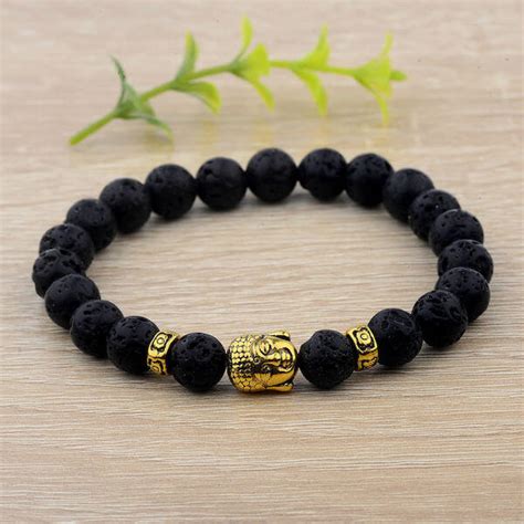 Tibetan Buddha Head Natural Stone Bracelets Available In Colors