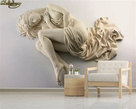 Beibehang Custom Tapete D Drei Dimensional Relief Relief Nude Dornr