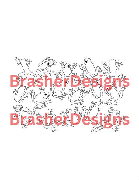 Frog Positions Flash Sheet - Etsy