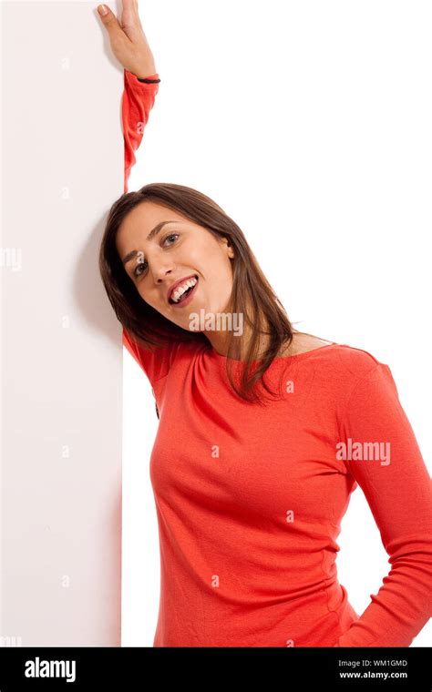 beautiful young woman standing stock photo alamy