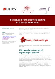 Structured Pathology Reporting Of Cancer Newsletter