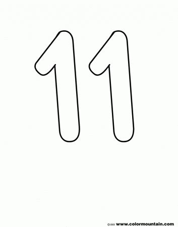 Number 11 Coloring Page - Coloring Home