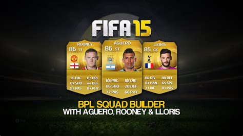 Fifa Ultimate Team Squad Builder Bpl Squad With Aguero Rooney