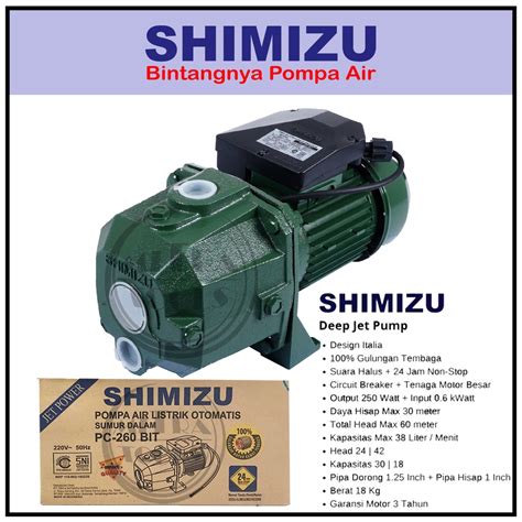 Jual Shimizu Pc Bit Pompa Air Jet Pump Tanpa Tabung Otomatis